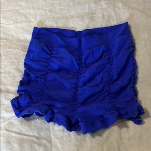 Free People cute Blue/Purple Ruched Yoga Shorts